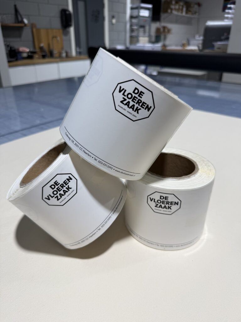 Stickers op rol voor De Vloerenzaak
