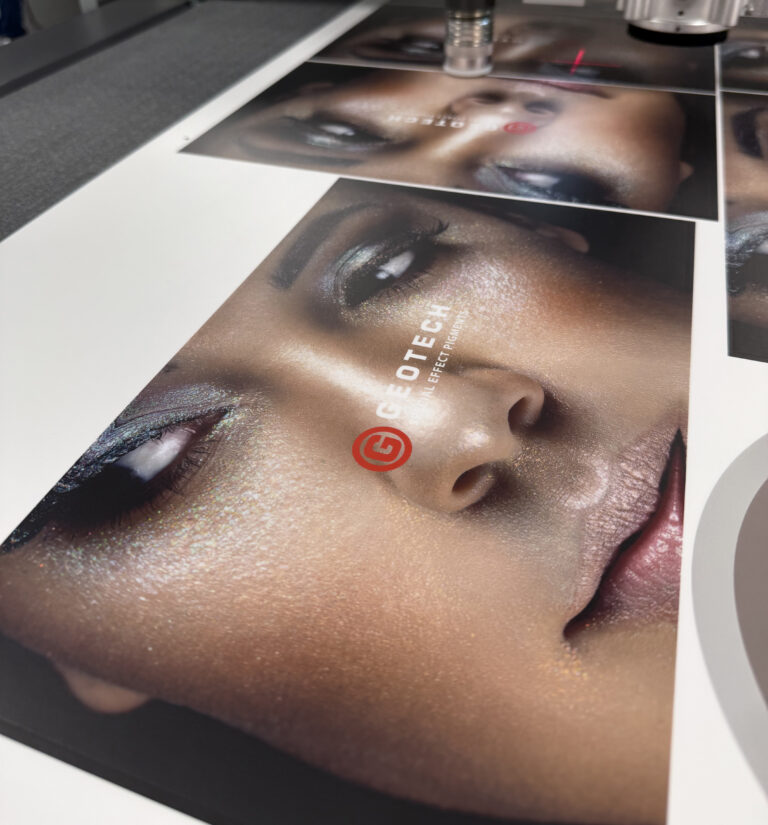 Gelamineerde vinylstickers met fotoprint